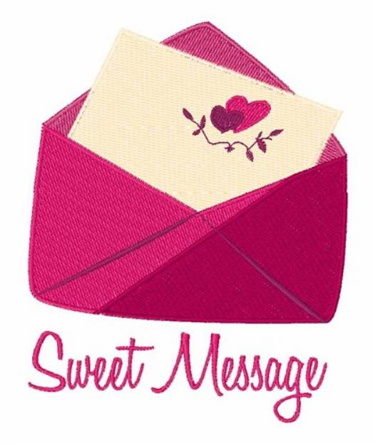 Picture of Sweet Message Machine Embroidery Design