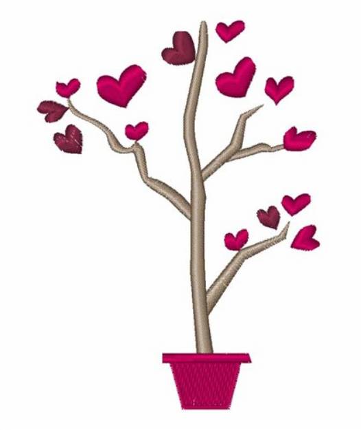 Picture of Heart Tree Machine Embroidery Design