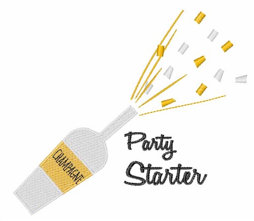 Party Starter Machine Embroidery Design