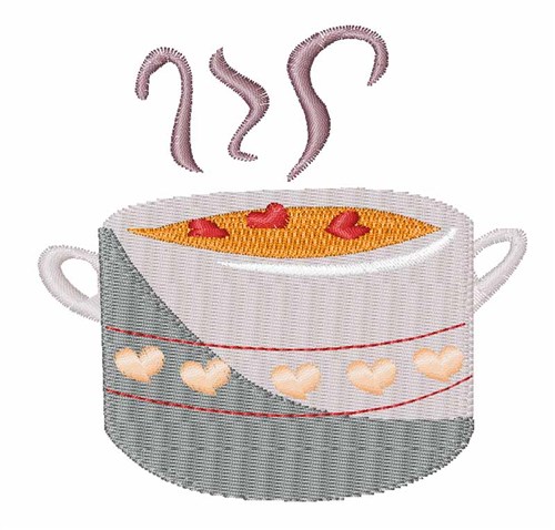 Soup Bowl Machine Embroidery Design