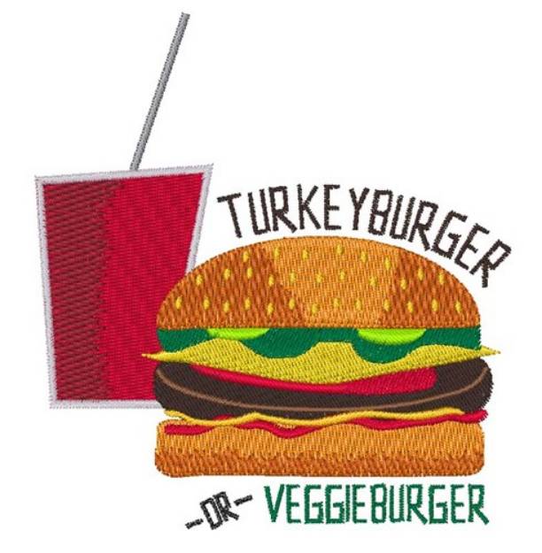 Picture of Turkey or Veggie Machine Embroidery Design