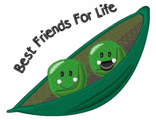 Best Friend Peas Machine Embroidery Design