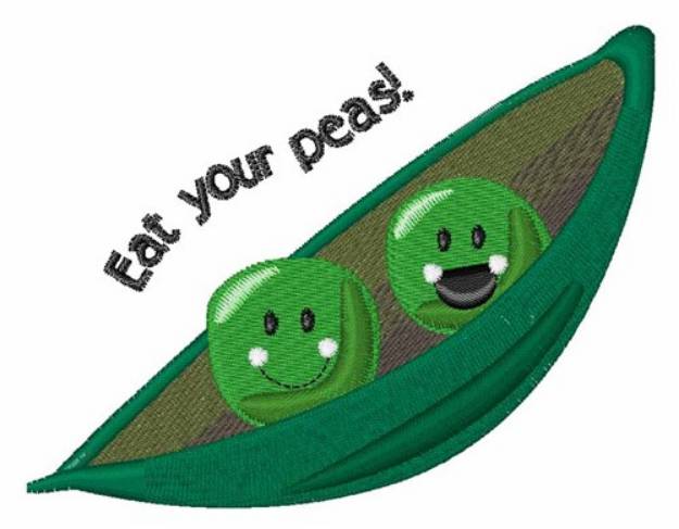 Picture of Eat Your Peas Machine Embroidery Design