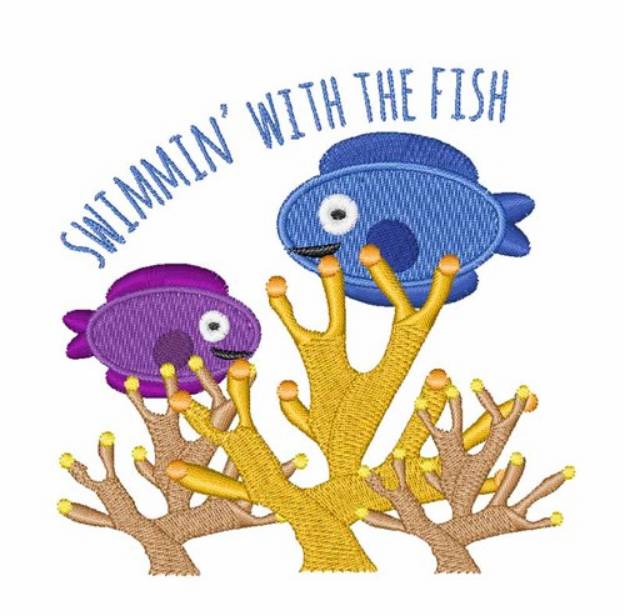 Picture of Swmmin Fish Machine Embroidery Design