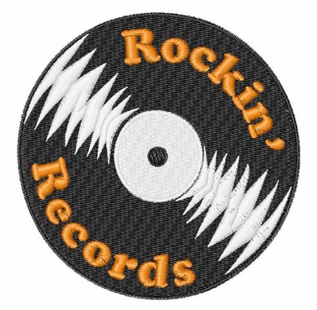 Picture of Rockin Records Machine Embroidery Design