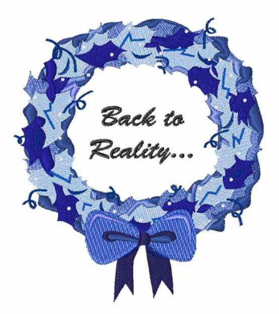 Picture of Back to Reality Machine Embroidery Design