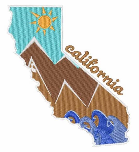 Picture of California Landscape Machine Embroidery Design