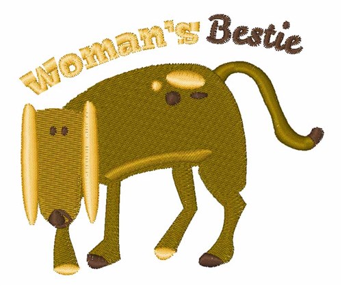 Womans Bestie Machine Embroidery Design