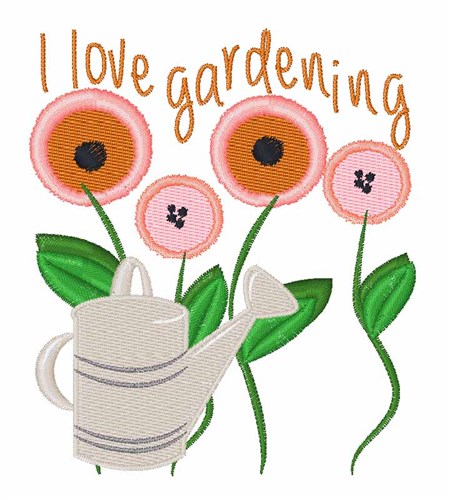 Love Gardening Machine Embroidery Design