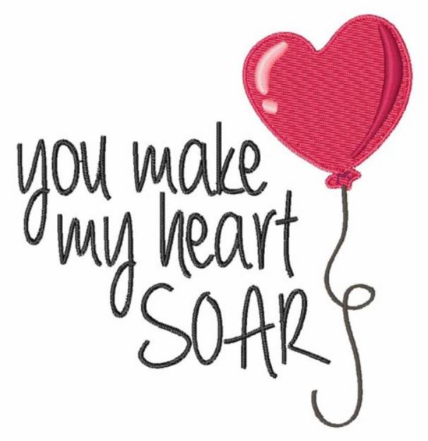 Picture of Heart Soar Machine Embroidery Design