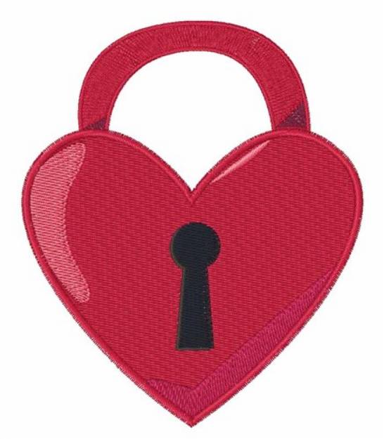 Picture of Heart Padlock Machine Embroidery Design