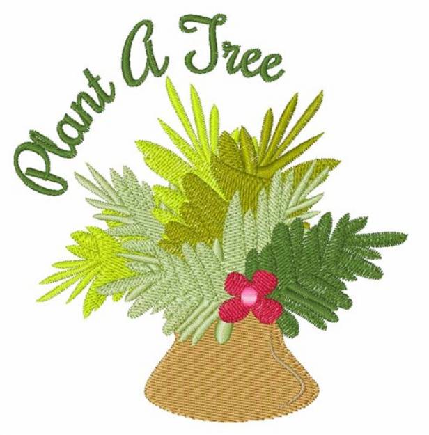 Picture of Plant a Tree Machine Embroidery Design