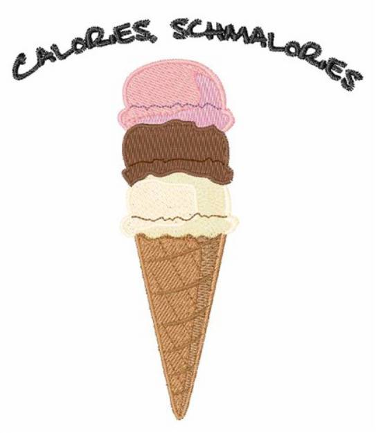 Picture of Calories Schmalories Machine Embroidery Design