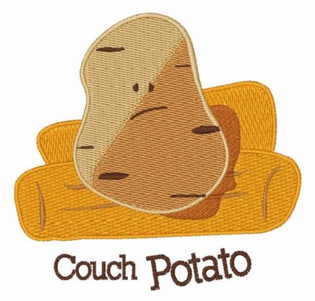 Picture of Couch Potato Machine Embroidery Design