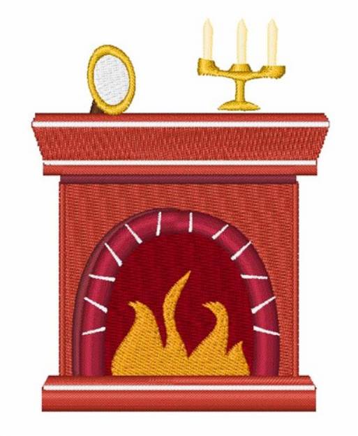 Picture of Fireplace Machine Embroidery Design