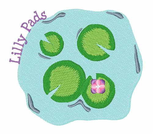 Lily Pads Machine Embroidery Design
