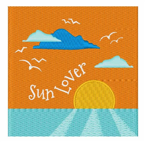 Sun Lover Machine Embroidery Design