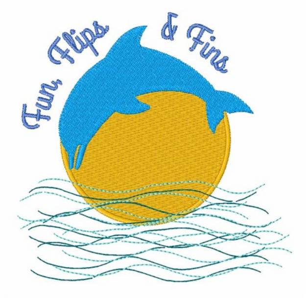 Picture of Flips & Fins Machine Embroidery Design