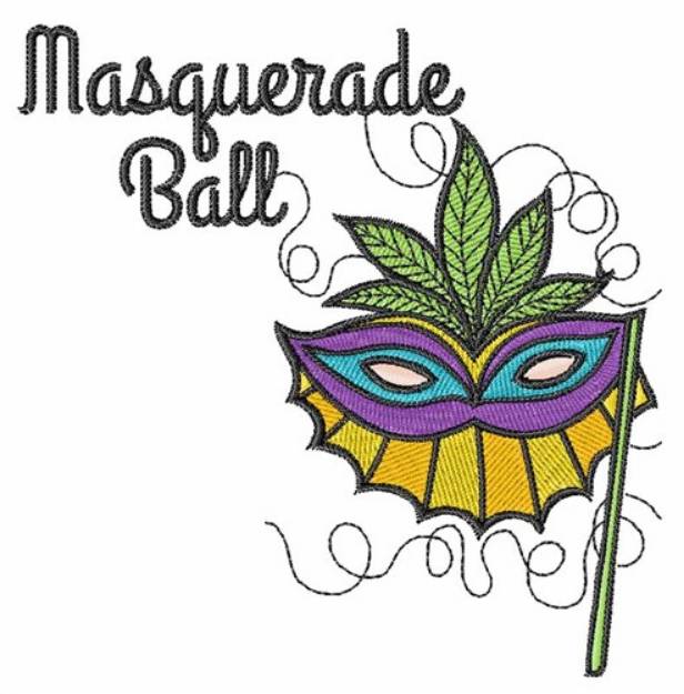 Picture of Masquerade Ball Machine Embroidery Design