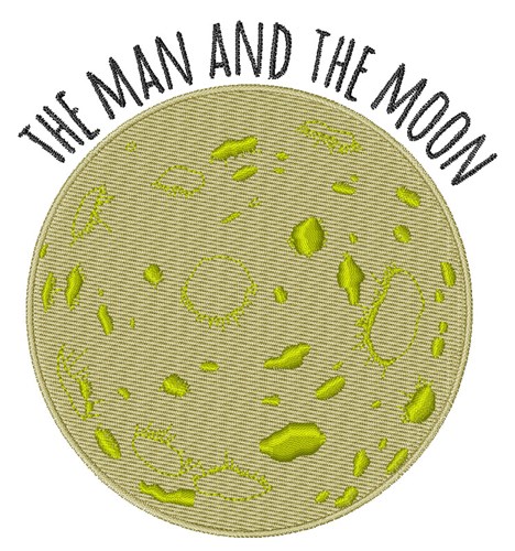 Man And Moon Machine Embroidery Design