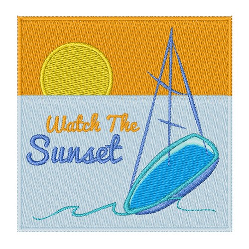 Watch Sunset Machine Embroidery Design