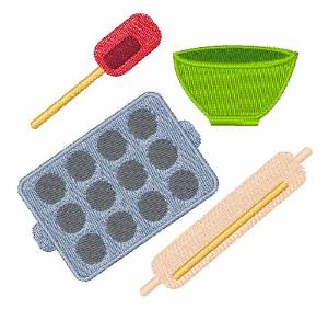 Picture of Baking Utensils Machine Embroidery Design