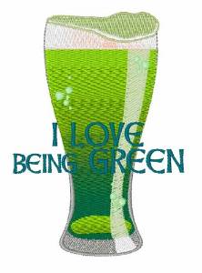 Picture of Love Being Green Machine Embroidery Design