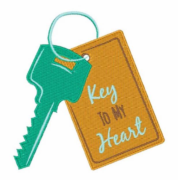 Picture of Key To Heart Machine Embroidery Design