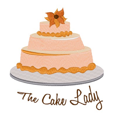 Cake Lady Machine Embroidery Design