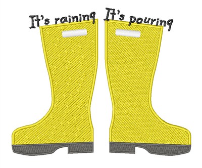 Raining Pouring Machine Embroidery Design