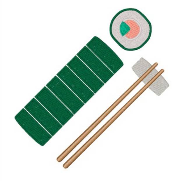 Picture of Sushi Rolls Machine Embroidery Design