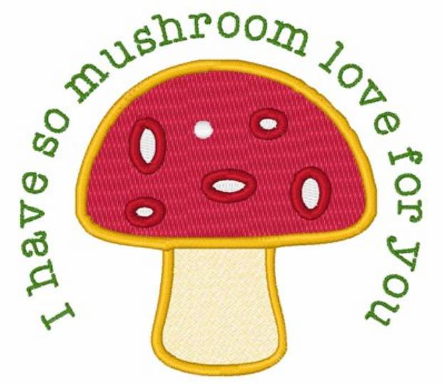 Picture of Mushroom Love Machine Embroidery Design