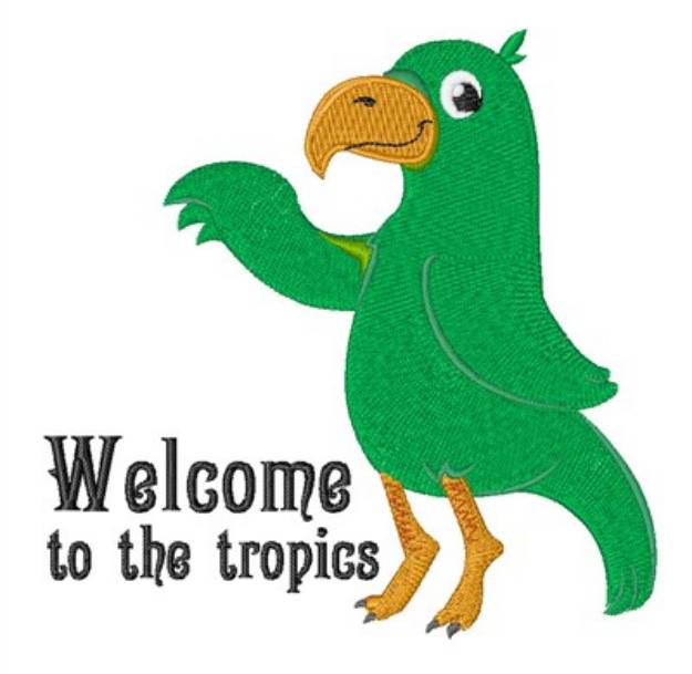 Picture of Welcome Tropics Machine Embroidery Design