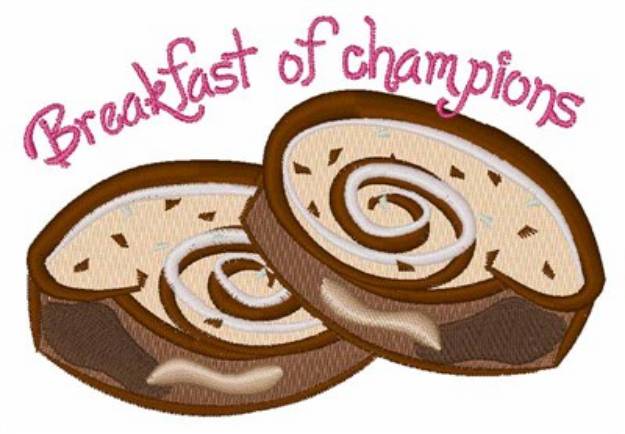 Picture of Breakfast of Champions Machine Embroidery Design