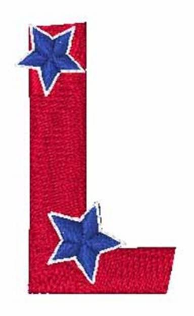 Picture of Patriotic L Machine Embroidery Design