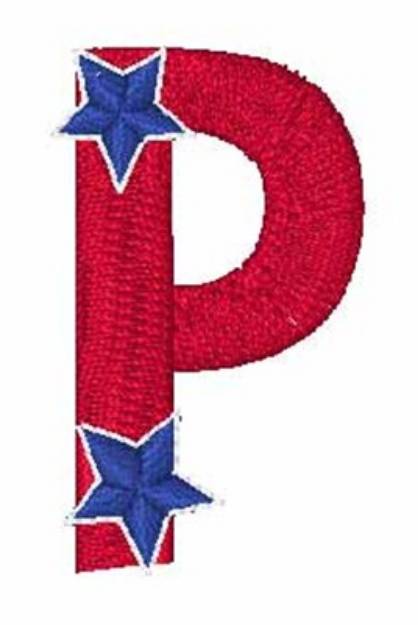 Picture of Patriotic P Machine Embroidery Design