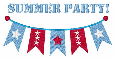 Summer Party Machine Embroidery Design