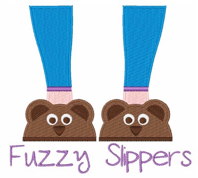 Fuzzy Slippers Machine Embroidery Design
