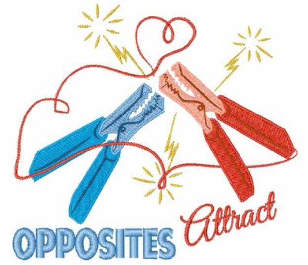 Picture of Opposites Attract Machine Embroidery Design