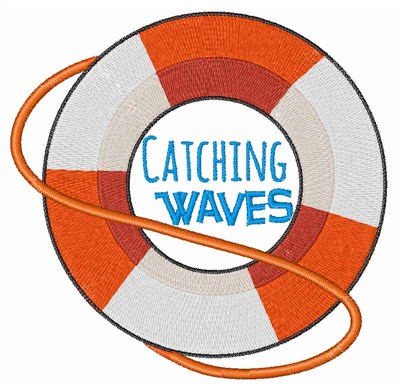 Catching Waves Machine Embroidery Design