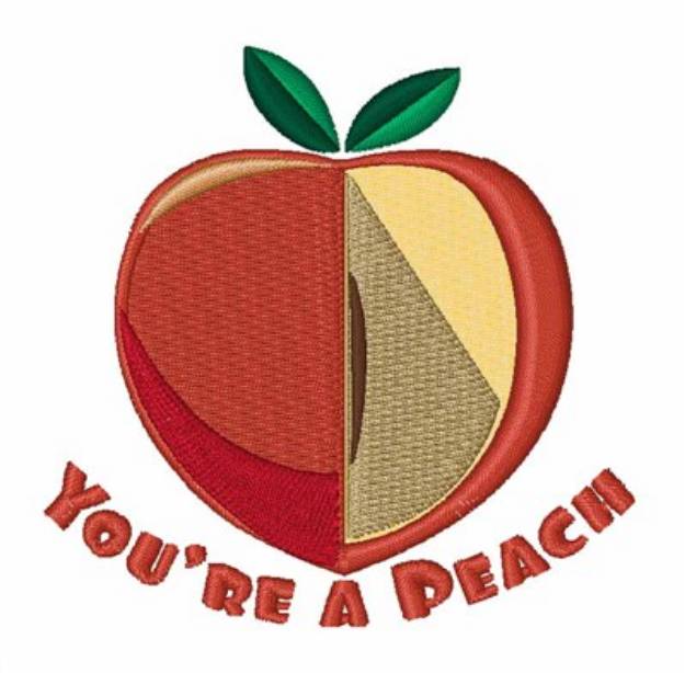 Picture of Youre A Peach Machine Embroidery Design