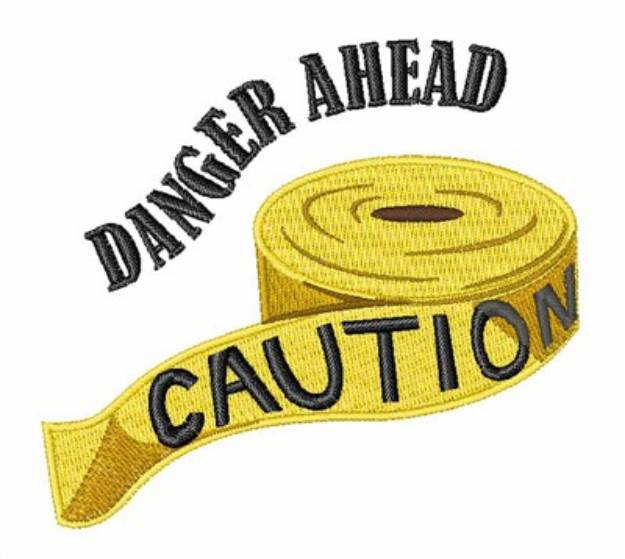 Picture of Danger Ahead Machine Embroidery Design