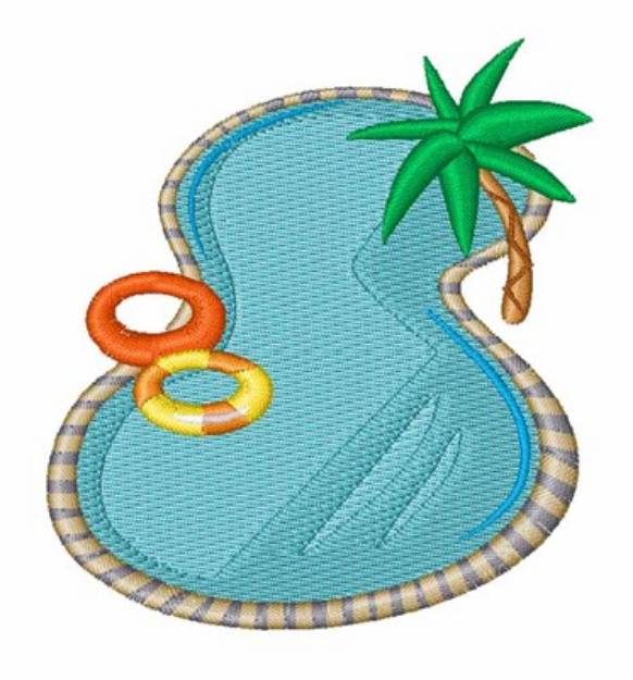 Picture of Swimming Pool Machine Embroidery Design