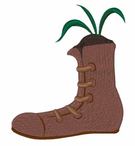 Picture of Boot Planter Machine Embroidery Design