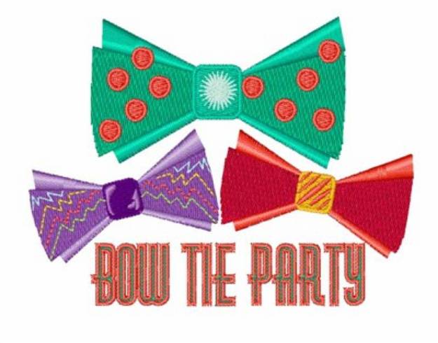 Picture of Bow Tie Party Machine Embroidery Design