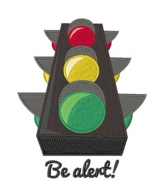 Picture of Be Alert Machine Embroidery Design