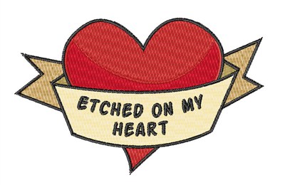 Etched On My Heart Machine Embroidery Design
