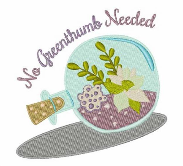 Picture of No Greenthumb Machine Embroidery Design