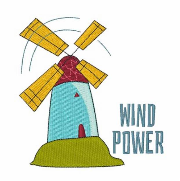 Picture of Wind Power Machine Embroidery Design