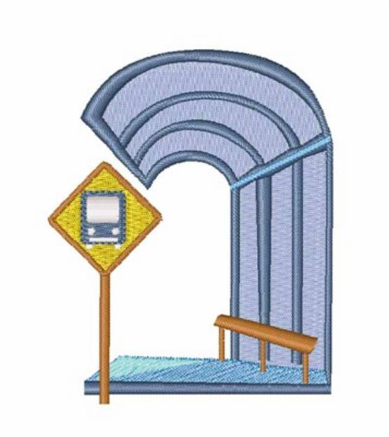 Picture of Bus Stop Machine Embroidery Design